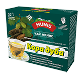 Чай Мунис «Кора дуба» в коробке по 25 фильтр-пакетов с ниткой