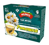 Чай Мунис «Ромашка» в коробке по 20 фильтр-пакетов без нитки